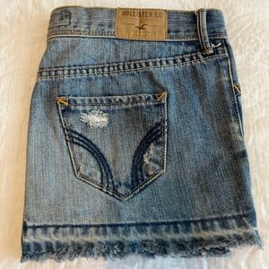 Hollister denim mini skirt